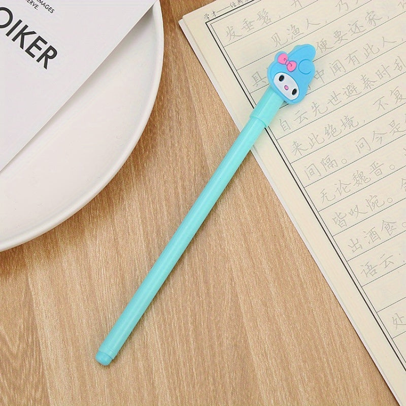 The Back-To-School Season Features 100pcs of 0.5Mm Black Neutral Pens in Various Cute Rabbit Designs, Perfect for Stationery And Office Use, Ideal for Lovely Signatures.