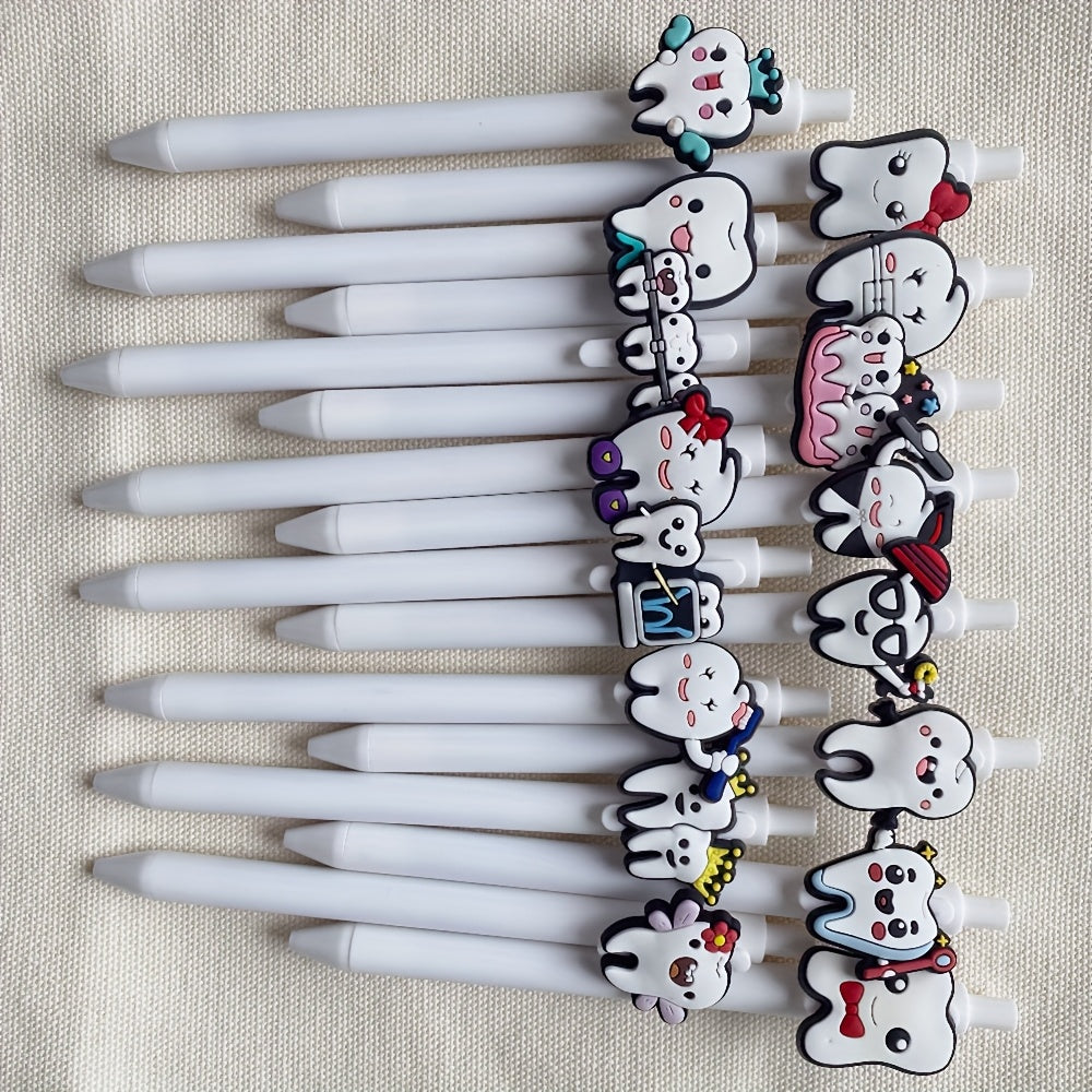 Bulk Set of 20 Retractable Dental Pens with Black Ink, Perfect Gifts for Dentists And Dental Assistants, Suitable for Office, And Home Stationery.