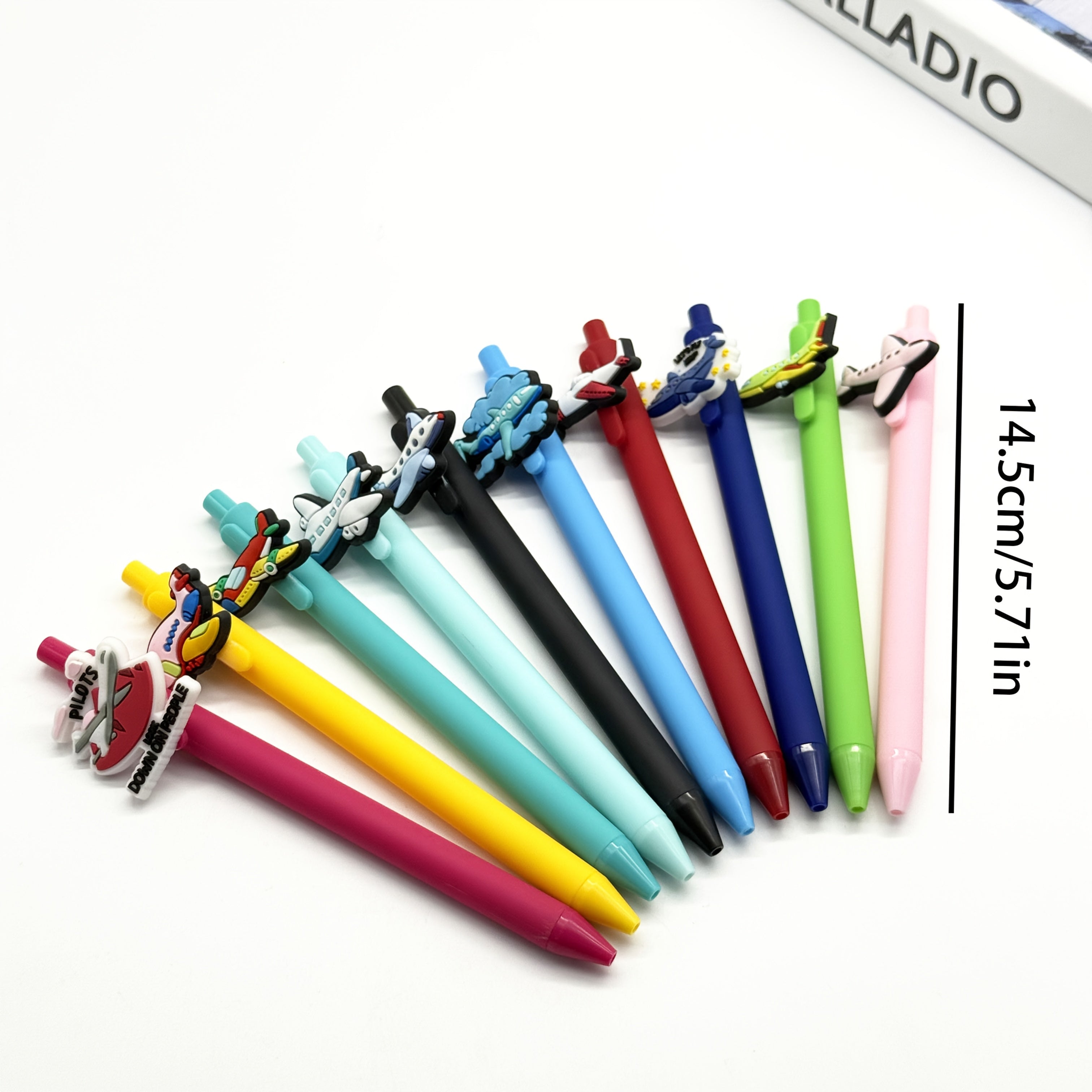 12/20pcs Airplane-Themed Ballpoint Pens, Click-Type Gel Pens, Perfect for Student Supplies and Gifts – Halloween & Christmas Party Stationery, Holiday Gifts, School Supplies, Fun Design, Playful Writing, Plastic Pens, Smooth Writing, Retractable Pen,
