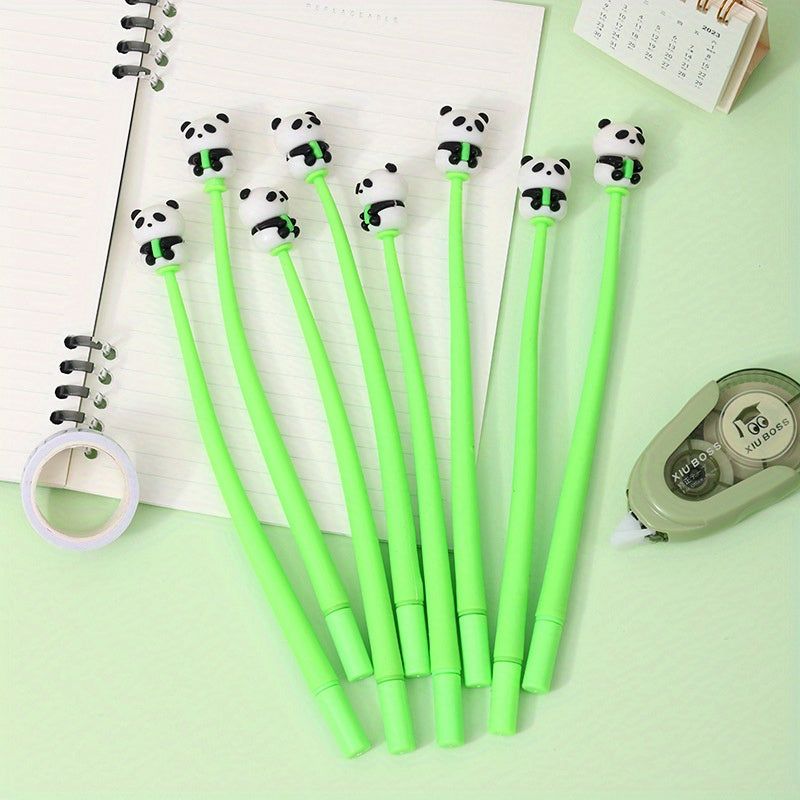 Back to school season 48pcs 0.5mm soft rubber panda shaking neutral pen cute shape swing pen prize pen gift pen stationery