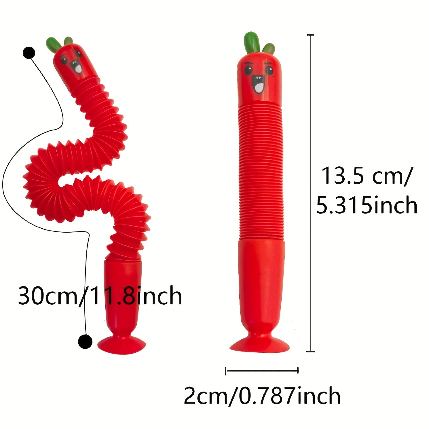 [5pcs Cartoon Pens] 5pcs Cute Cartoon Carrot & Vegetable Retractable Pens Set | Fine Point, PP Material, with Suction Cup Base | Creative Stationery for Students