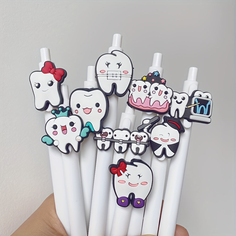 Bulk Set of 20 Retractable Dental Pens with Black Ink, Perfect Gifts for Dentists And Dental Assistants, Suitable for Office, And Home Stationery.
