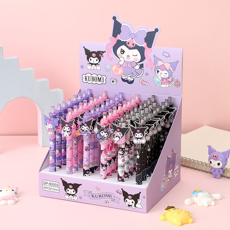 Sanrio 48-Pack, High-Value ST Pusher, Gel Pen, Zebra Clip, School Supplies, Cute Stationery, Colored Pen, Stationery, Writing Pen.