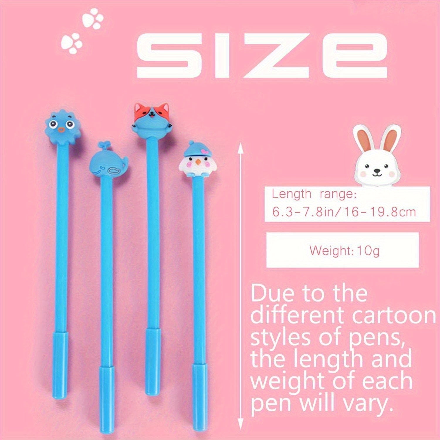 50pcs, cartoon-style ballpoint pen set, smooth writing, 0.5mm fine dots, plastic cylinder with buckle cap, various creative designs, ideal choice for office and school supplies, 18+