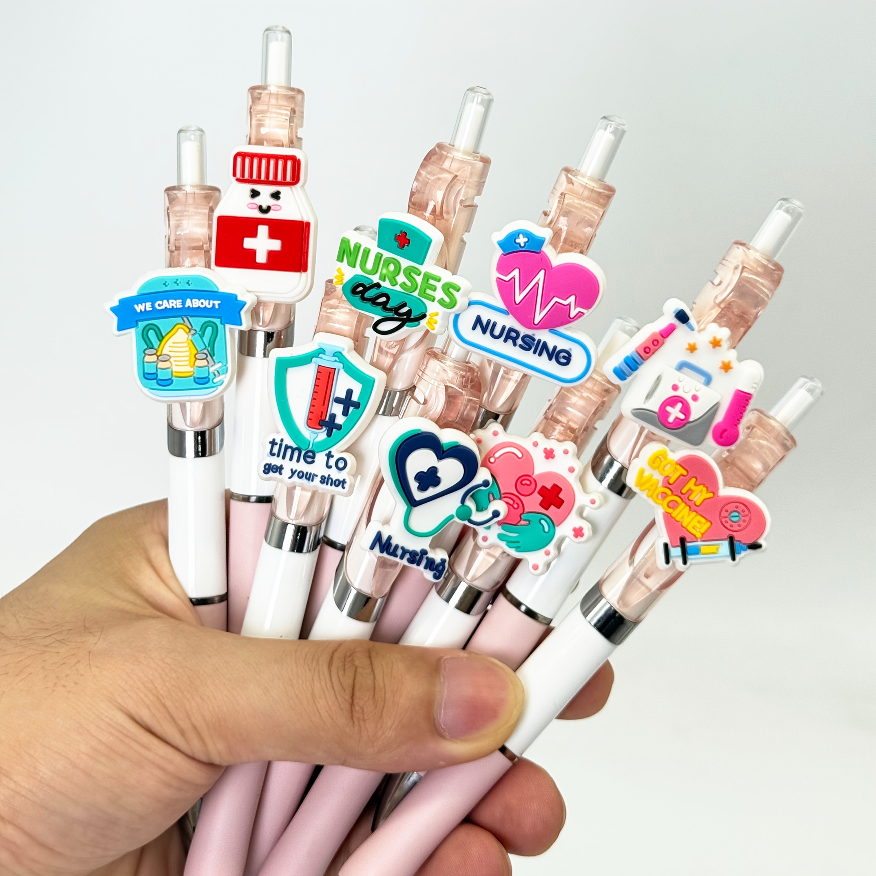 20/30 Retractable Ballpoint Pens from The Medical Series, Solid Color Series, Pens for Doctors And Nurses, Press-Type Gel Pens with Black Ink Refills, Ideal for Signing Medical Documents, a Fun Gift for Office Stationery.