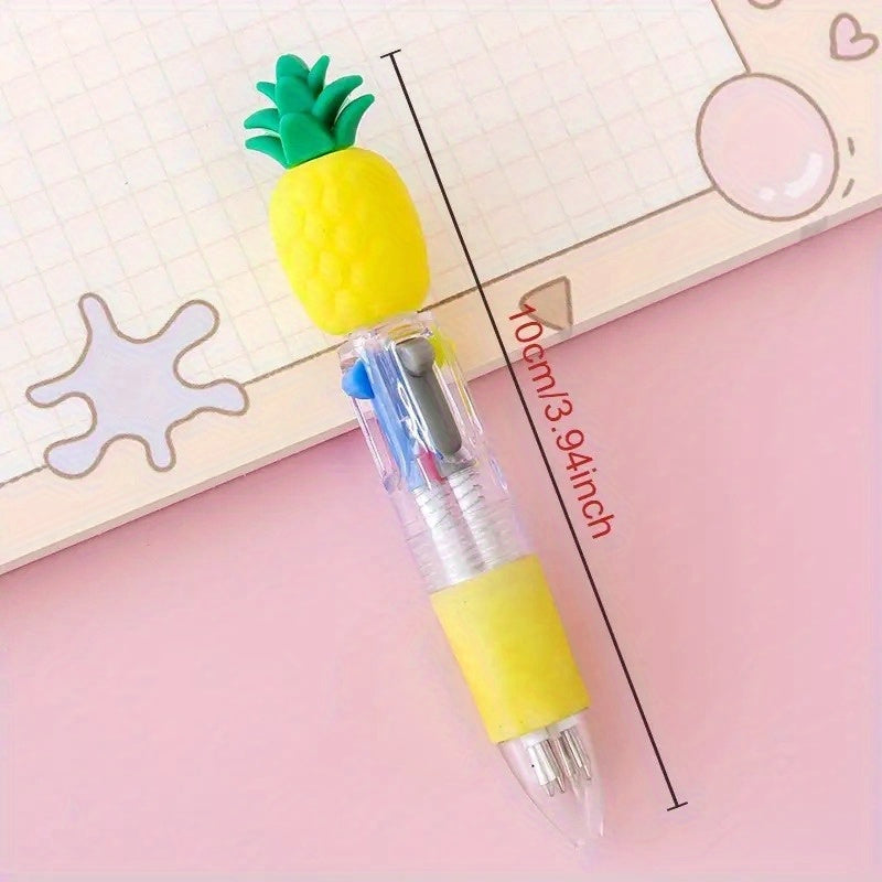 A Set of 20 Cute And Adorable Retractable Ballpoint Pens, Ergonomic Round Pen Body, Medium Nib, PVC Material, Stick Pen Structure, Various Cute Designs, Suitable for School And Office Supplies