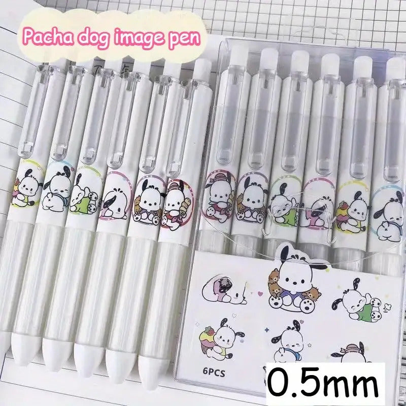 Y2K for Pochacco Get Well Soon Gift Set- Quick-Dry Gel Ink Pens, 0.5mm Fine Point, Plastic Body with Cute Cartoon Design, Ideal for Students& Exams(Pack Of XT0057, XT0057, XT0057), Christmas, Pastel Gel Pens, Cute Pencils, for Pochacco Pens, Pens Set,