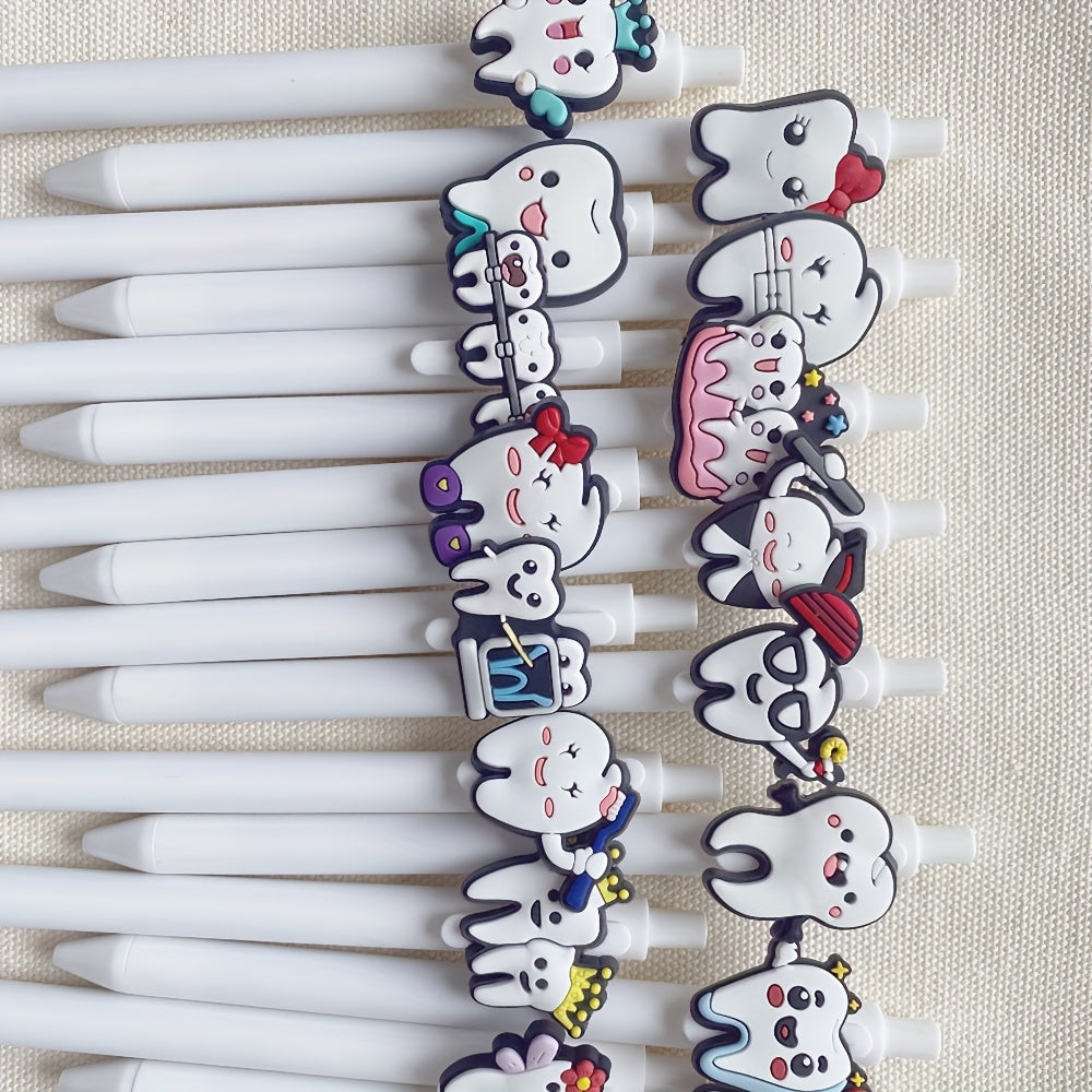 Bulk Set of 20 Retractable Dental Pens with Black Ink, Perfect Gifts for Dentists And Dental Assistants, Suitable for Office, And Home Stationery.