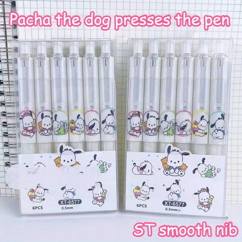 Y2K for Pochacco Get Well Soon Gift Set- Quick-Dry Gel Ink Pens, 0.5mm Fine Point, Plastic Body with Cute Cartoon Design, Ideal for Students& Exams(Pack Of XT0057, XT0057, XT0057), Christmas, Pastel Gel Pens, Cute Pencils, for Pochacco Pens, Pens Set,