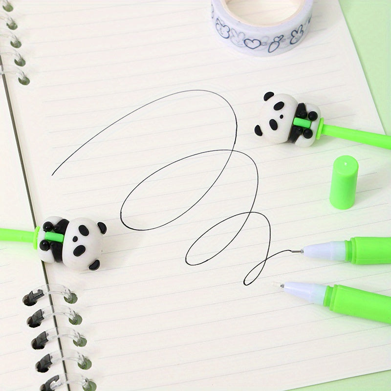 Back to school season 48pcs 0.5mm soft rubber panda shaking neutral pen cute shape swing pen prize pen gift pen stationery