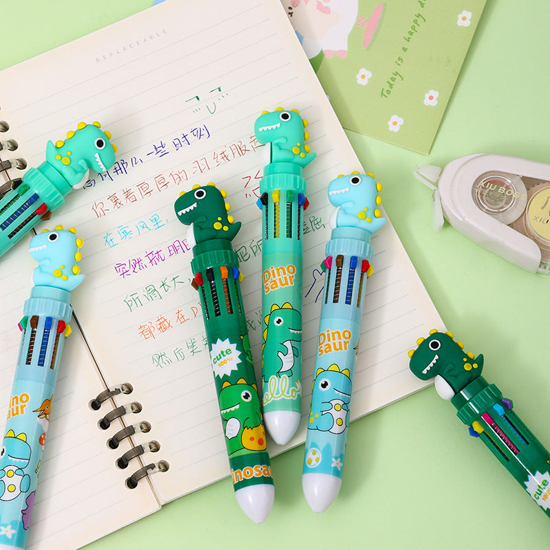 36pcs 0.5mm Cartoon Dinosaur Retractable Ballpoint Pens - Cute Multi-Color Dinosaur Design, Fine Tip for Precise Writing, Perfect for School, Office, and Creative Stationery, Dinosaur Gifts, School Stationery, Playful Design, Vibrant Colors