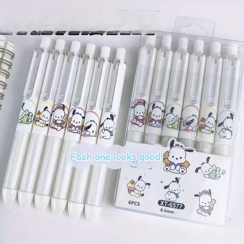 Y2K for Pochacco Get Well Soon Gift Set- Quick-Dry Gel Ink Pens, 0.5mm Fine Point, Plastic Body with Cute Cartoon Design, Ideal for Students& Exams(Pack Of XT0057, XT0057, XT0057), Christmas, Pastel Gel Pens, Cute Pencils, for Pochacco Pens, Pens Set,
